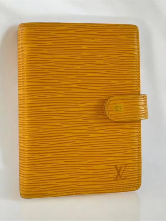 Louis Vuitton Other - Louis Vuitton Vintage Epi Agenda PM Yellow Toledo Gold Planner Leather Cover